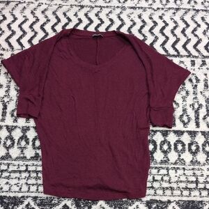 Market & Spruce Maroon Short Sleeve Tee